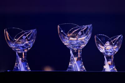 Prize giving ceremony of Audi FIS Ski World Cup Giant Slalom in Kranjska Gora