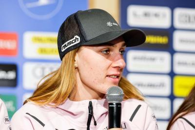 Slovenia Women's Ski team during press conference before AUDI FIS World Cup races in Kranjska gora
