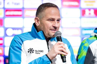 Slovenia Women's Ski team during press conference before AUDI FIS World Cup races in Kranjska gora
